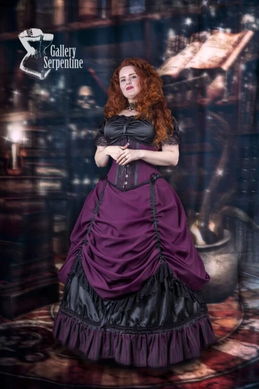 Burgundy Beauty Corset Gown, Made To Measure - Image 9