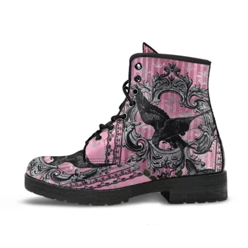 RAVEN Gothic Pink, Vegan Women's Boots, FREE Shipping - Image 3