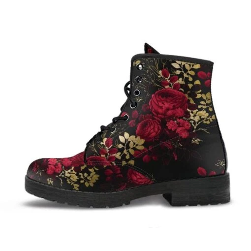 Red Roses Vegan Boots, FREE Shipping - Image 3
