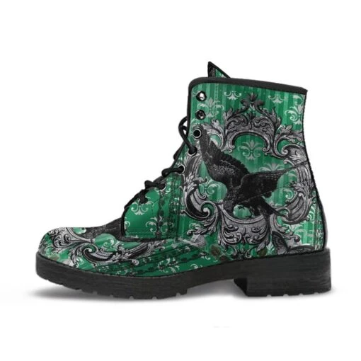 RAVEN Gothic Green, Vegan Women's Boots, FREE Shipping - Image 2
