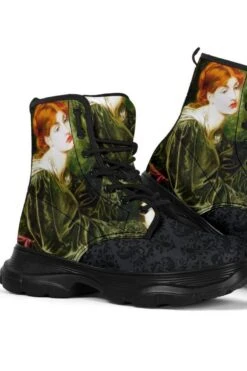 Pre-Raphaelite Chunky Boots, FREE Shipping