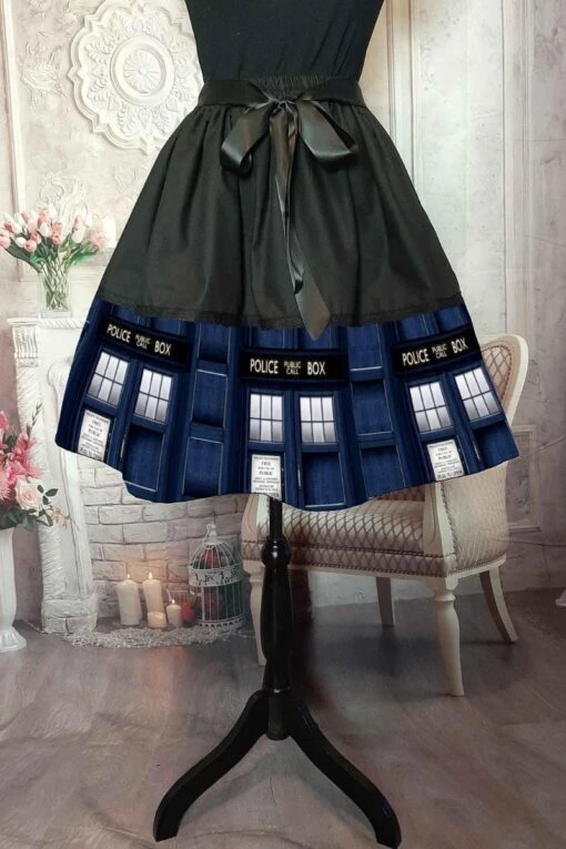 Tardis Mid Length Skirt