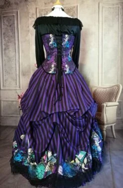 Gothic Alice In Wonderland Victorian Corset Gown -Vintage Veil Clothing Store 138kbdark alice back