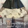 Belle's French Vintage Postal Skirt, Pre-order -Vintage Veil Clothing Store 15 8722b94d ea81 4f18 91c4 059dbffb455d