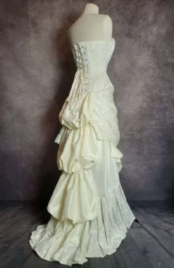 Ivory Victorian Wedding Dress -Vintage Veil Clothing Store 1601334018841