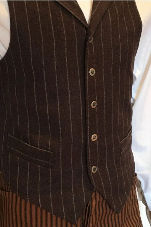Walnut Stripe Vest, S & M - Image 3