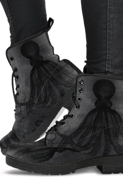 Straight Up Kraken, Men's Vegan Boots, FREE Shipping