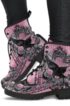 RAVEN Gothic Pink, Vegan Women's Boots, FREE Shipping