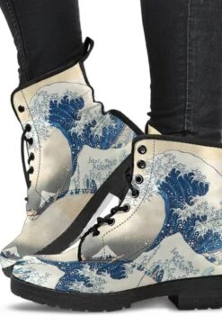 The Great Wave, Vegan Boots, FREE Shipping