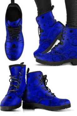 Blue Gallifrey, Men's Vegan Boots, FREE Shipping