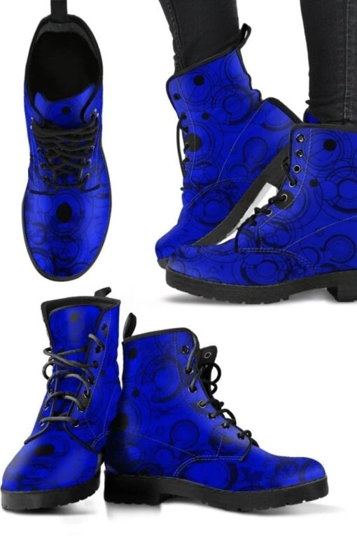 Blue Gallifrey, Men's Vegan Boots, FREE Shipping