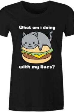 Burger Cat Lives T-shirt
