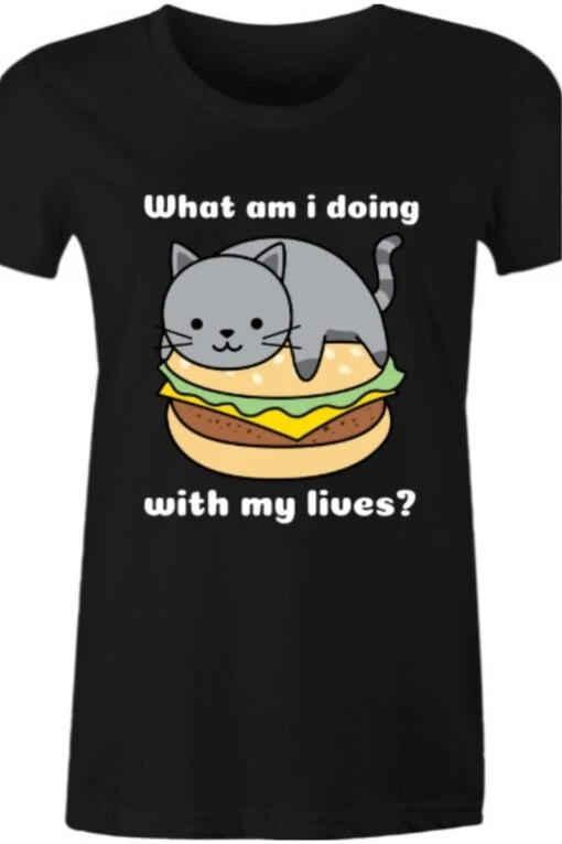 Burger Cat Lives T-shirt