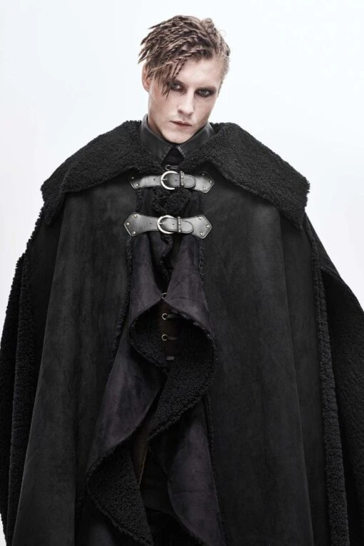 Medieval Goth Punk Witcher Cloak - Image 4