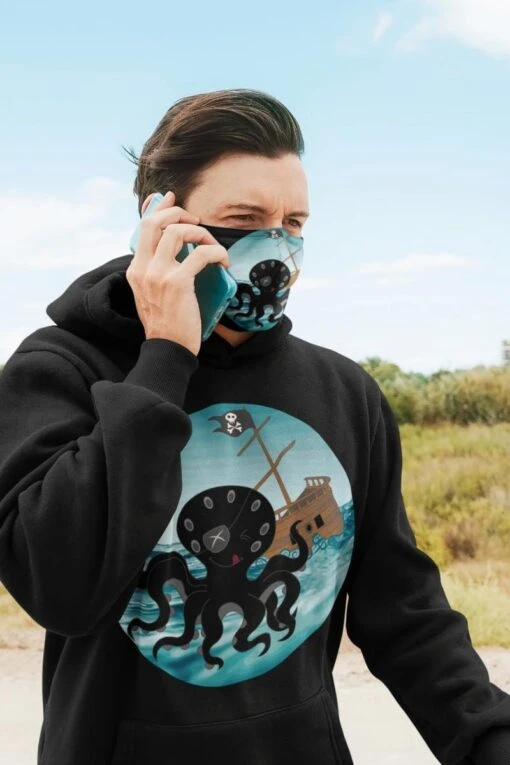 Happy Kraken, Unisex Hoodie - Image 2