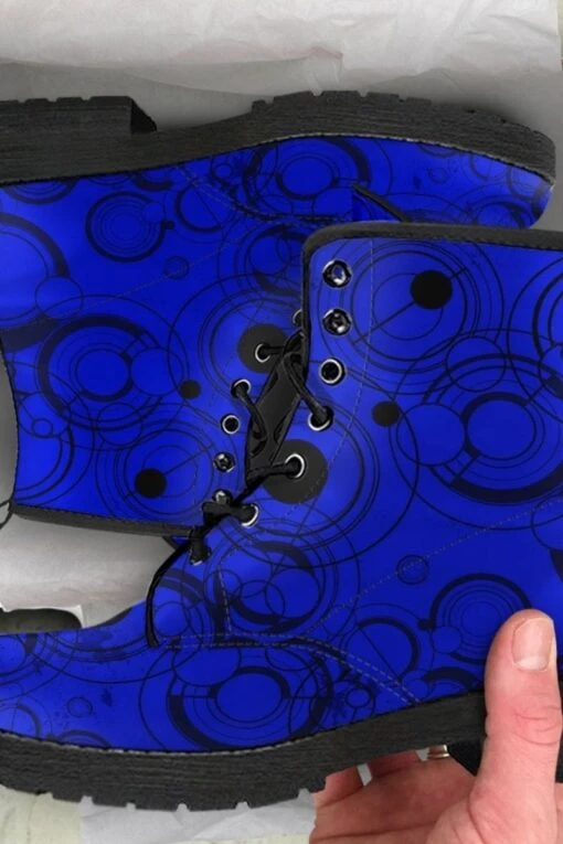 Blue Gallifrey, Men's Vegan Boots, FREE Shipping - Image 5