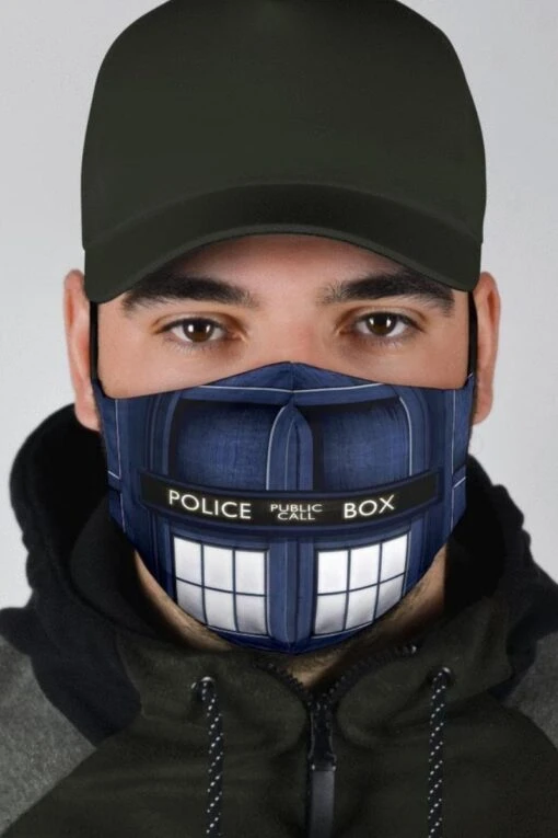 Tardis Dr Who - Eco Washable Face Mask - Image 3