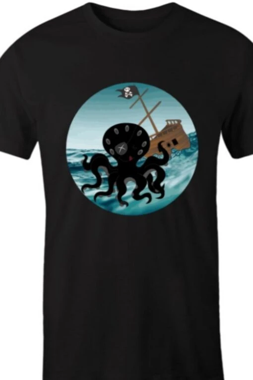 Happy Kraken - Men's AS Colour, Staple Crew Tee - Image 4