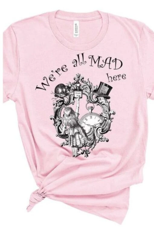 Alice In Wonderland "We're All Mad Here" T-shirt - Image 2