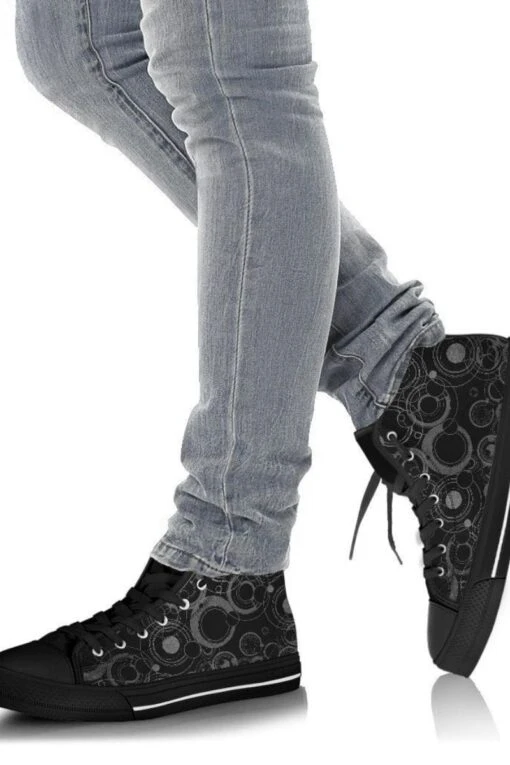 Black Gallifrey Men's Hi Tops, FREE Shipping