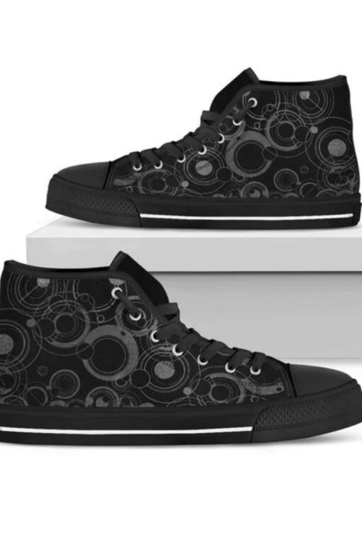 Black Gallifrey Men's Hi Tops, FREE Shipping - Image 6