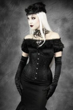 Black Peacock Corset (long Line), 22" -Vintage Veil Clothing Store 4 54200ff3 730b 4848 8005 a98a62a96df0