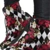 Gothic Roses & Diamonds Vegan Boots, FREE Shipping -Vintage Veil Clothing Store 4 555f45f9 77d2 4723 b011 01437256a6d1