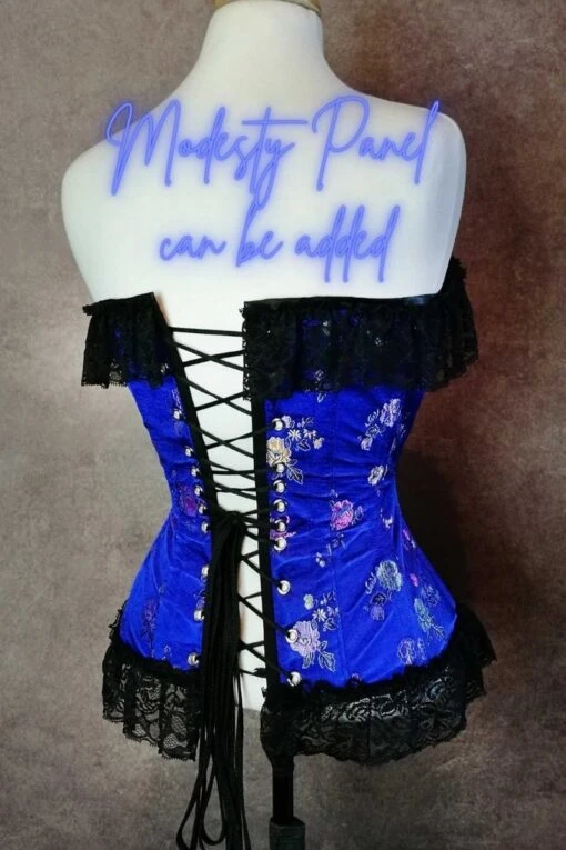 Beautiful In Blue Femme Fatale Corset, Custom Sized - Image 4