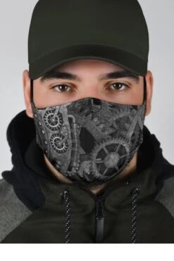 Grey Steampunk - Men's Washable Face Mask