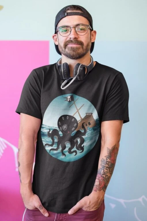 Happy Kraken - Men's AS Colour, Staple Crew Tee