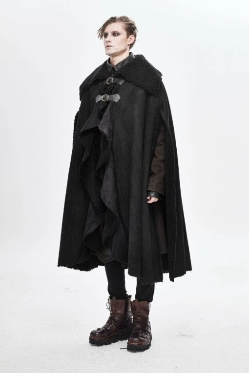 Medieval Goth Punk Witcher Cloak - Image 3