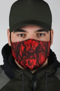 Dance Of Death Red- Men's Washable Face Mask