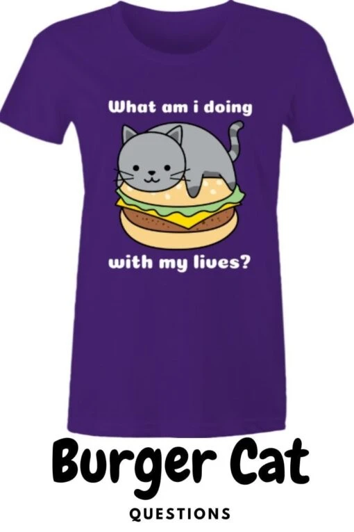 Burger Cat Lives T-shirt - Image 5