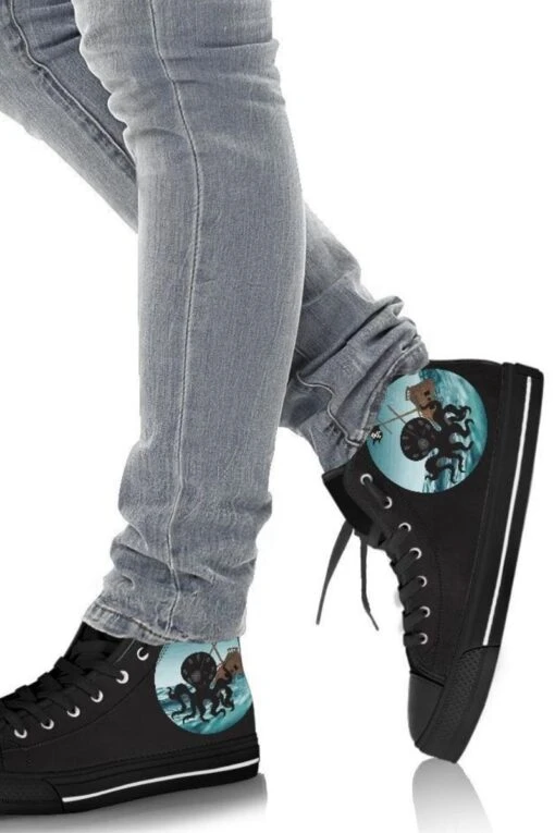 Happy Kraken, Women's Hi Tops, FREE Shipping