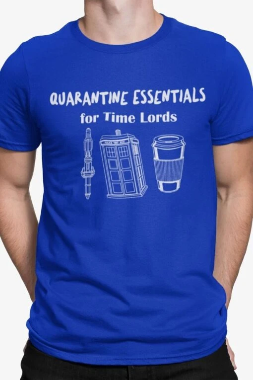 Quarantine Essentials For Time Lords T-shirt - Image 2