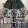 Gothic Raven Mid Length Skirt -Vintage Veil Clothing Store 6copy