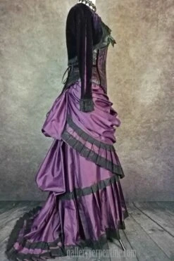 Amethyst Victorian Skirt -Vintage Veil Clothing Store 800gothicvictoriansteampunkweddingskirt