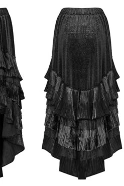Velvet At Midnight - High-Low Skirt -Vintage Veil Clothing Store 800x1200WQ 413EsmeraldaGypsyskirt1