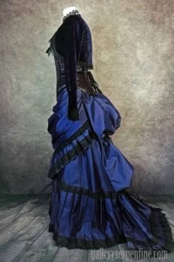 Midnight Blue Gothic Victorian Skirt, Made To Order