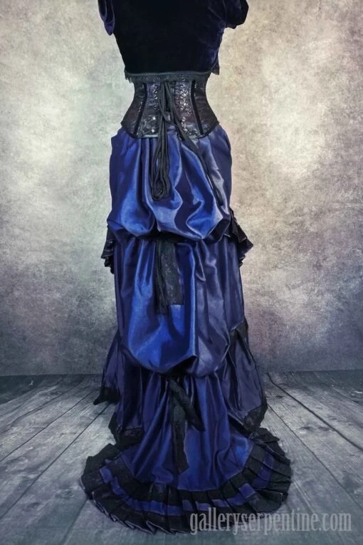 Midnight Blue Gothic Victorian Skirt, Made To Order - Image 2