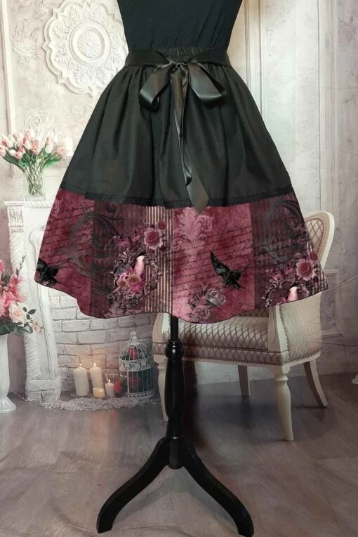 Gothic Memento Mid Length Skirt