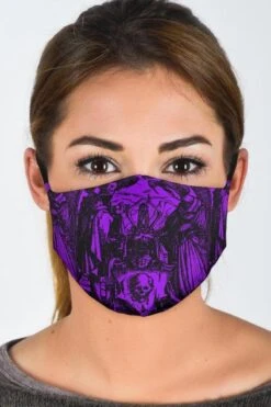 Dance Of Death Purple- Women's Washable Face Mask