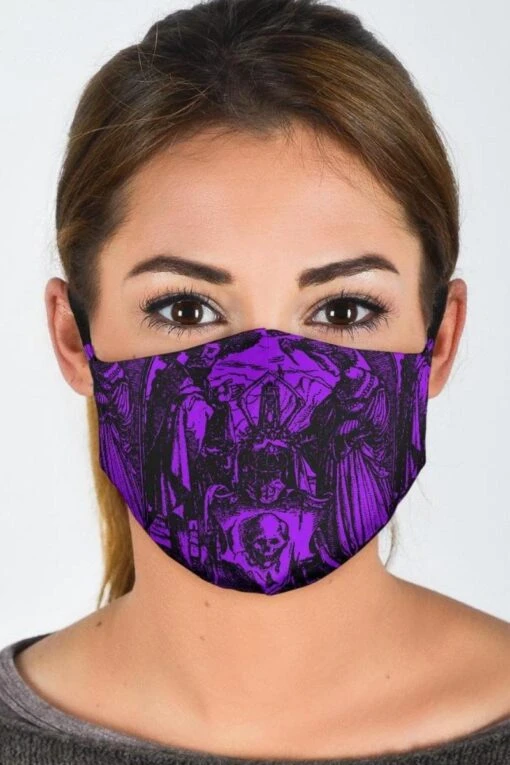 Dance Of Death Purple- Women's Washable Face Mask
