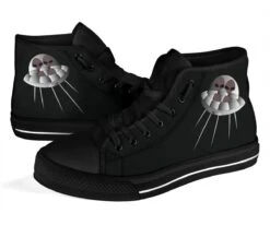 Alien Arrival, Men's Hi Tops, FREE Shipping -Vintage Veil Clothing Store ALIENFIRSTDATE2