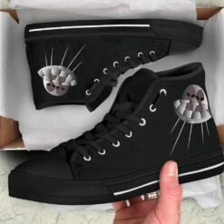 Alien Arrival, Men's Hi Tops, FREE Shipping -Vintage Veil Clothing Store ALIENFIRSTDATE4
