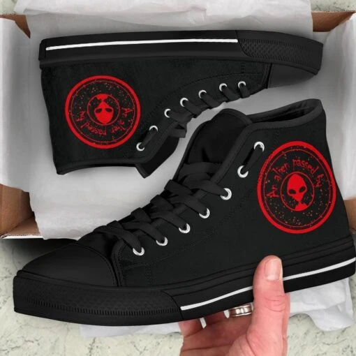 A Red Alien Passed By, Women's Hi Tops, FREE Shipping - Image 6