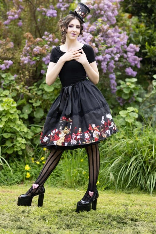 Red Gold Alice In Wonderland Skirt + Corset Set - Image 6