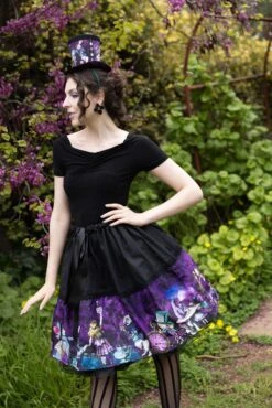Dark Alice Mid Length Skirt