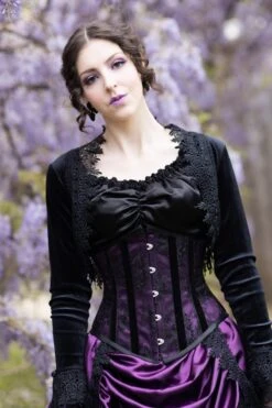 Amethyst Corset Bustle Gown Set -Vintage Veil Clothing Store AleseWatsonFlorenciaamethystcorsetbustlegownsetub2