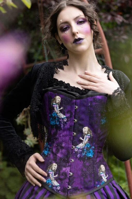 Gothic Alice In Wonderland Victorian Corset Gown - Image 13